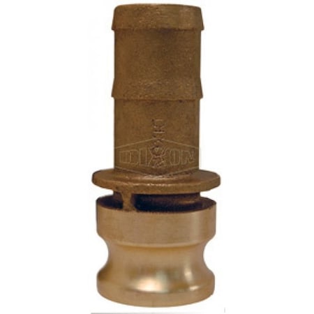 Dixon Boss-Lock Type E Cam and Groove Adapter, 1/2 in, Male Adapter x Hose Shank, Brass 50-E-BR